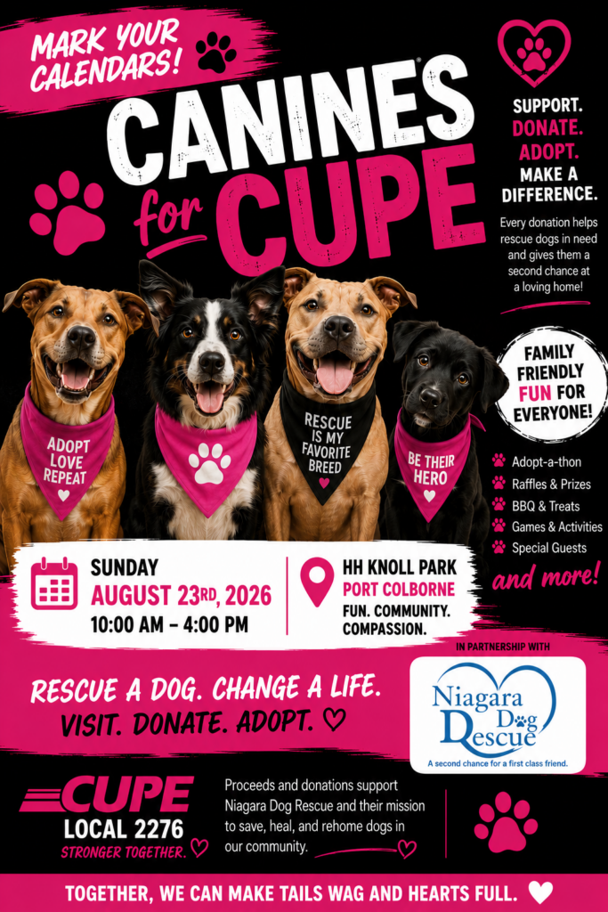 Canines for CUPE - Local 2276 @ HH Knoll Park